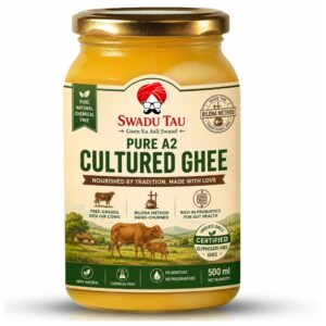 Pure A2 Cultured Ghee 500ml | Bilona Method Desi Gir Cow Ghee